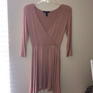 Forever 21 Peach Quarter Sleeve Dress